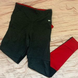 PINK Red and Black Leggings